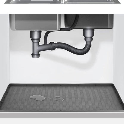 Trimmable Non-Slip Silicone Mat for Under Sink with Raised Edges