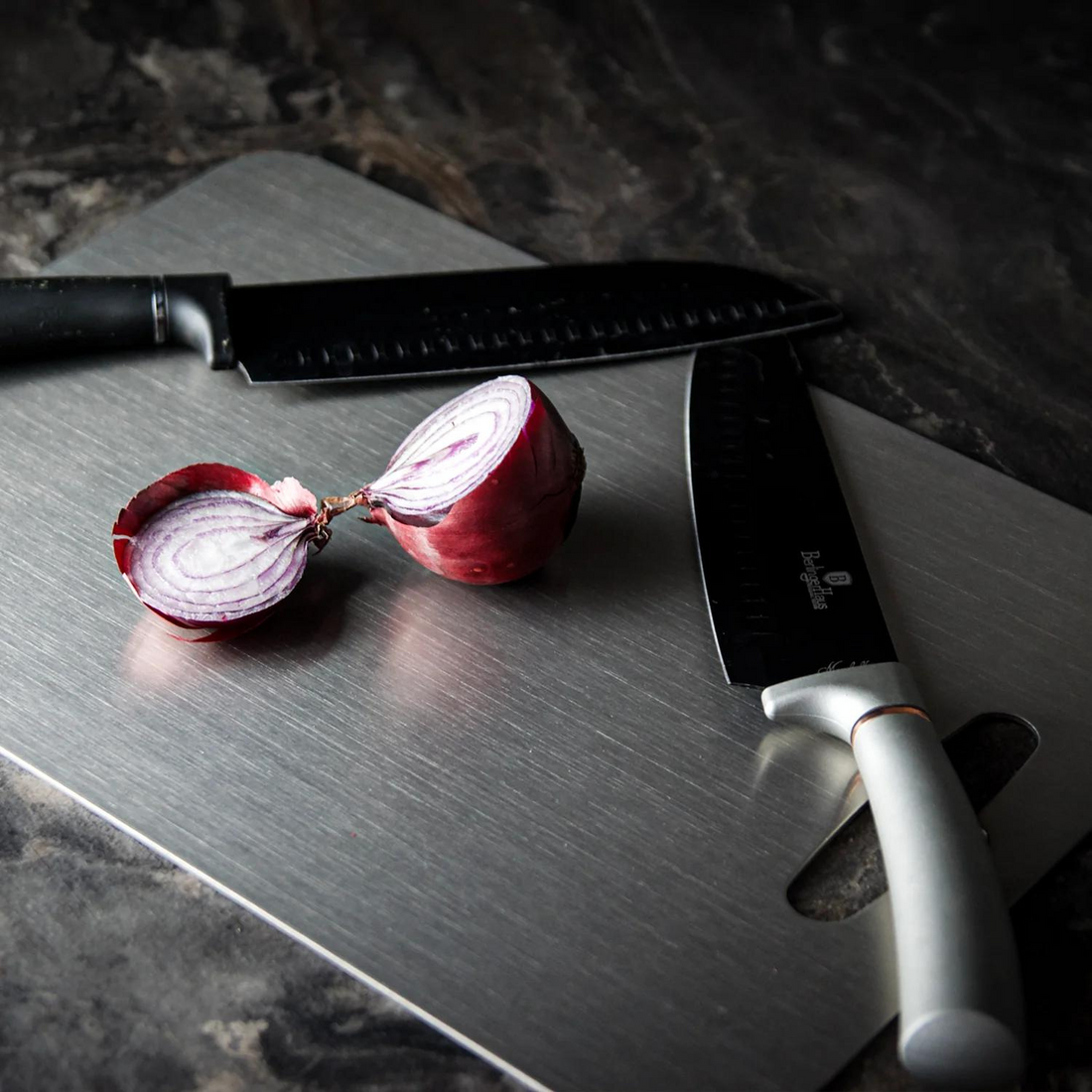 Antibacterial Titanium Kitchen Board with Safety Edges