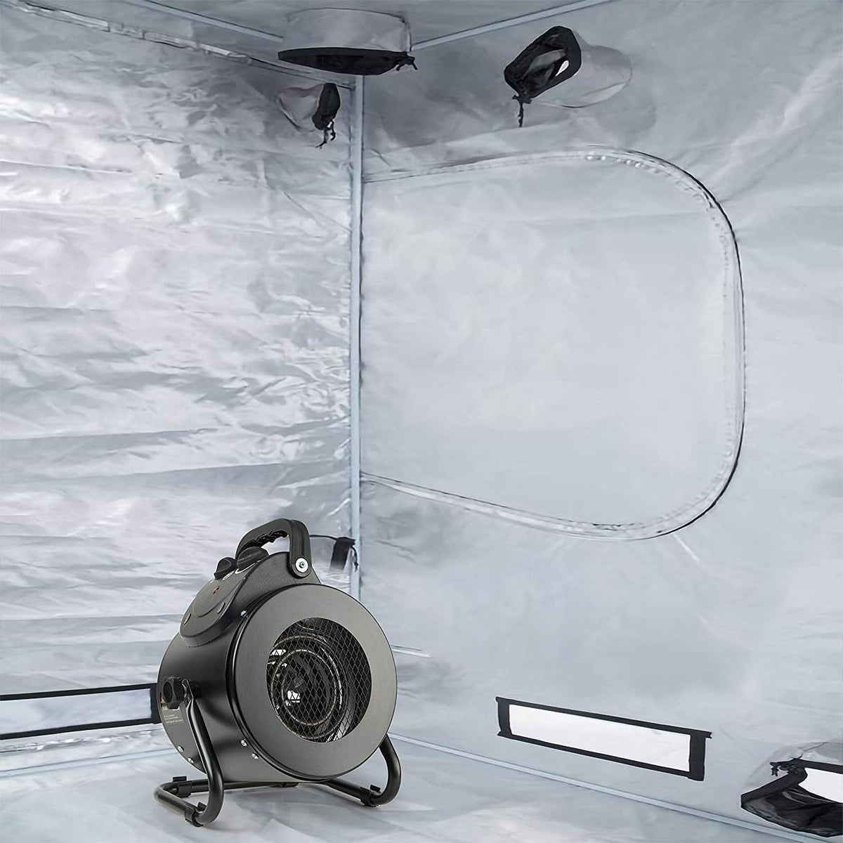 1500W Greenhouse Heater with Splash Protection & Adjustable Thermostat