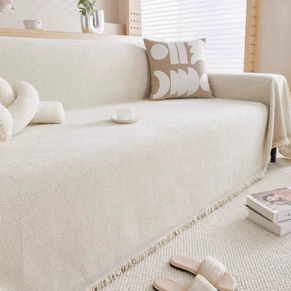 Simple Design Sofa Slipcover with Textured Fabric