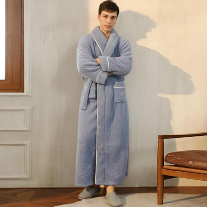 Pocketed Bathrobe with Tie Closure
