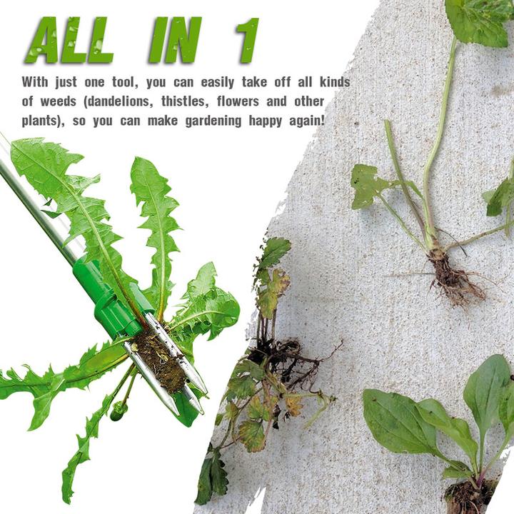 Ergonomic Weed Extractor with Steel Claw Mechanism, 50cm Handle