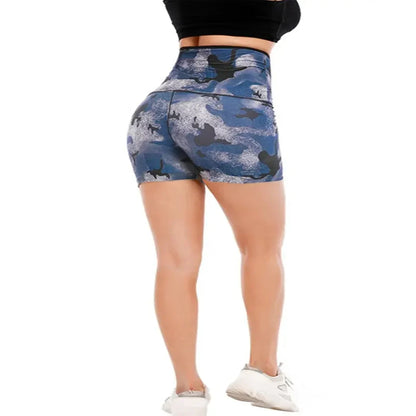 High Rise Active Shorts with Compression Support Wrap