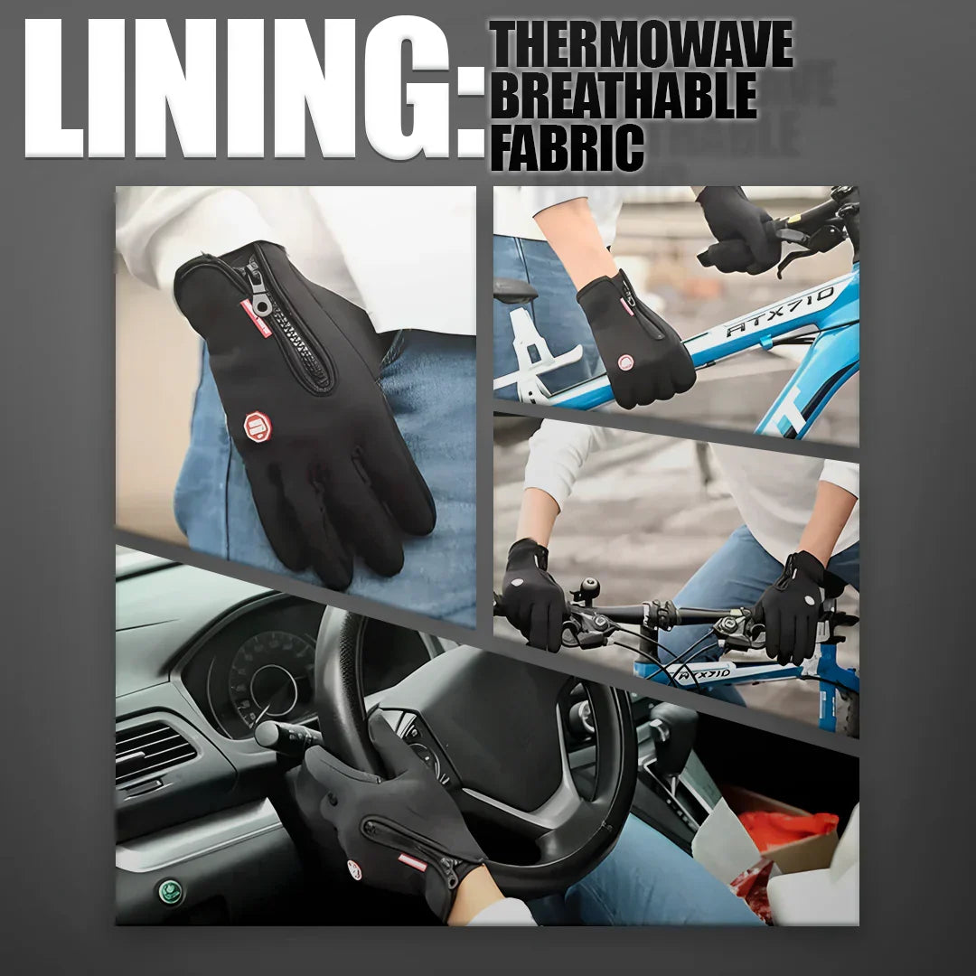 Thermal Winter Gloves with Waterproof Layer and Touch Control Tips