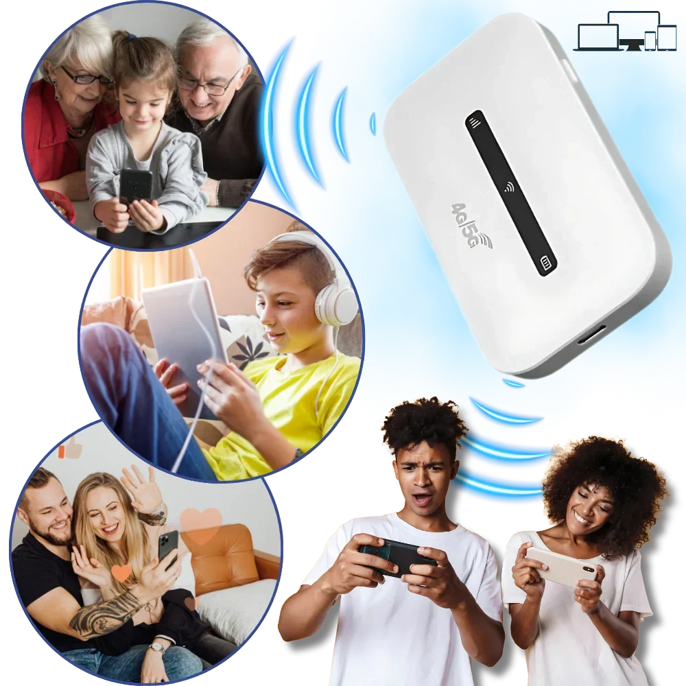 Travel-Ready WiFi Hub with 8-Hour Battery Life and Global Connectivity