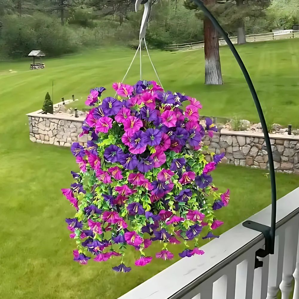 29.52in UV Resistant Artificial Morning Glory Vine with Flexible Stems