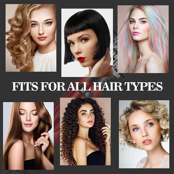 Versatile Hot Air Styler with Dual Brush Heads and Adjustable Heat