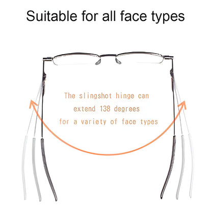 Compact Folding Reading Glasses with Durable Stainless Steel Frame