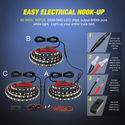 Illuminate Your Truck Bed with Powerful 3900 Lumen LED Strips