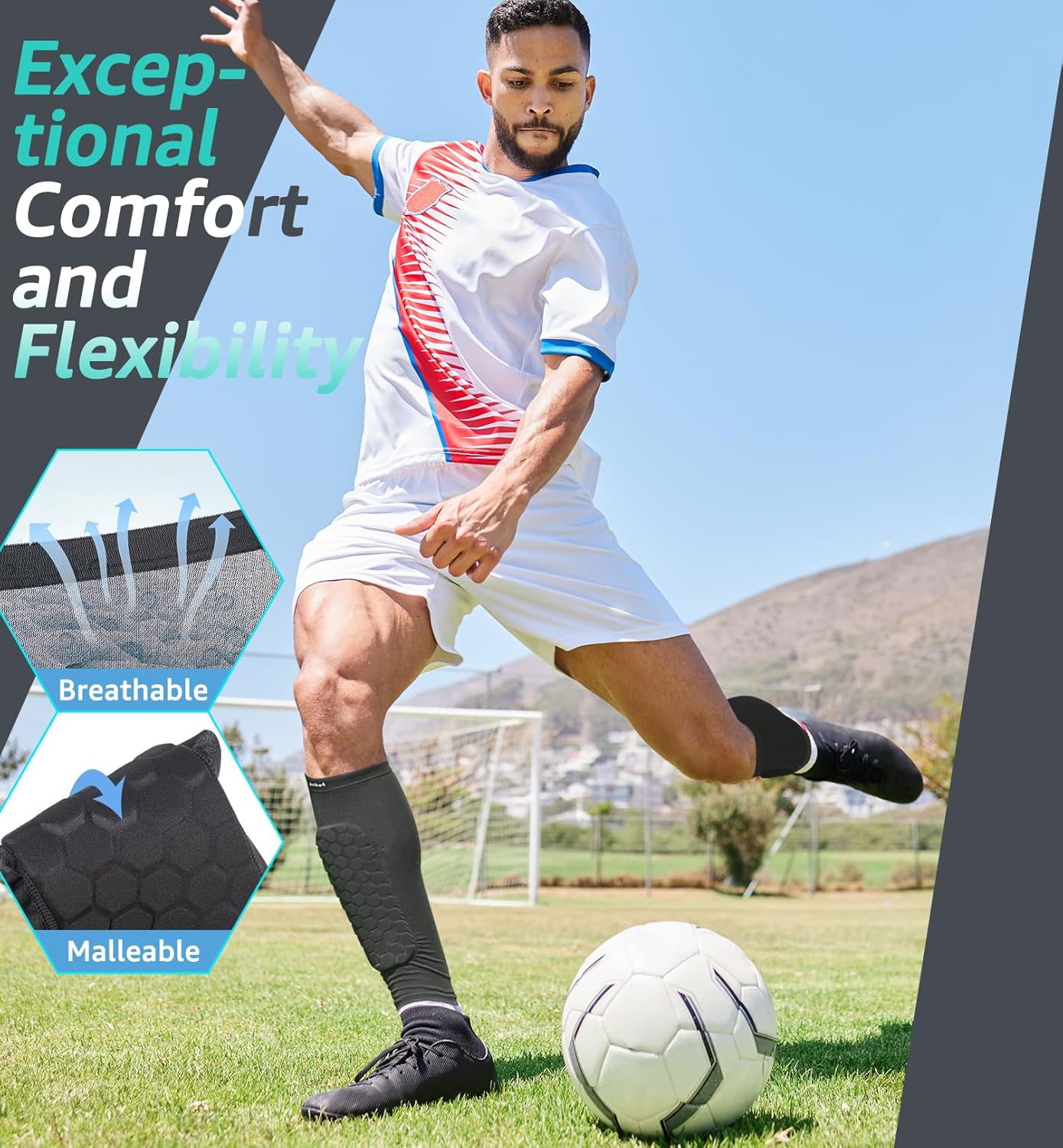Ultimate Calf Shields with Shock-Absorbing Padding and Grip Technology