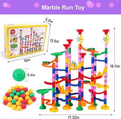 Creative Marble Raceway Set with 133 Components and Easy Release Feature