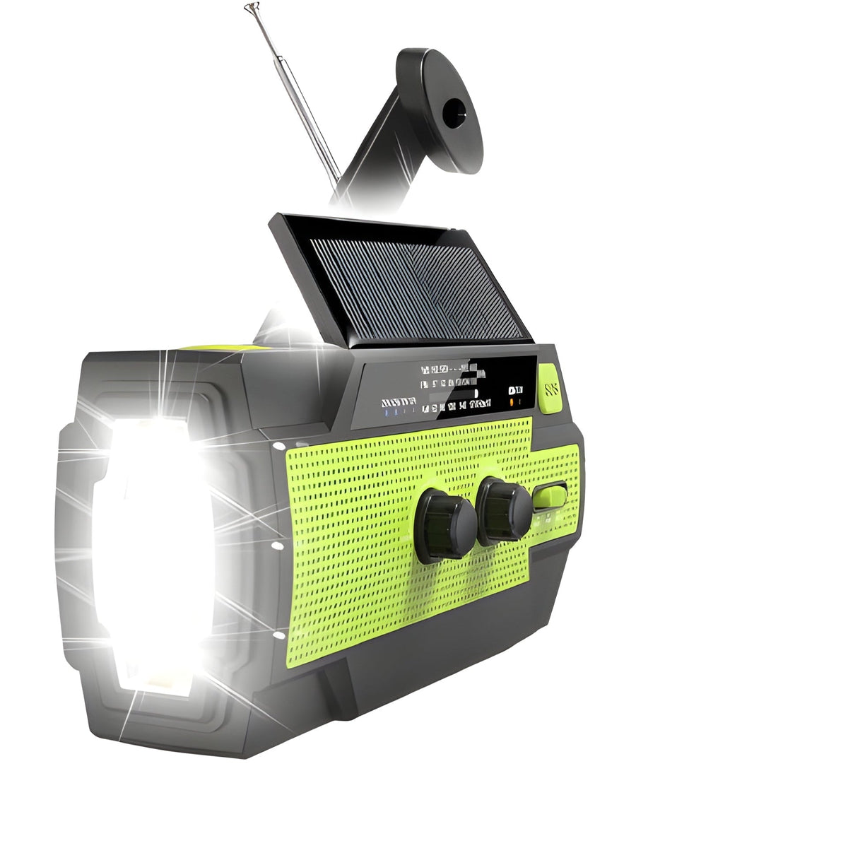 Reliable Emergency Radio with Hand Crank & Solar Power, 4000mAh Battery
