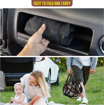 Overhead Storage Net for Vehicles with Easy Access Zipper