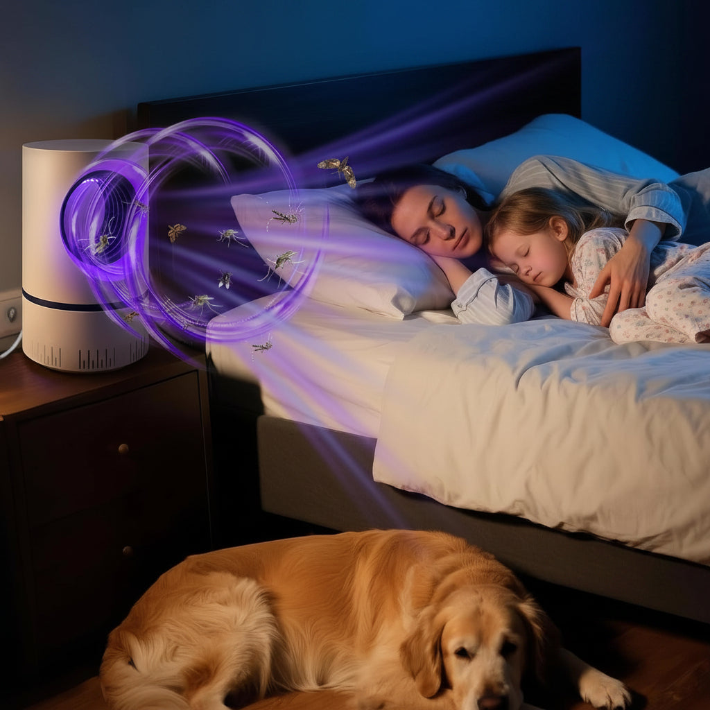 UV Insect Trap with 6 LED Lights and Detachable Collection Tray