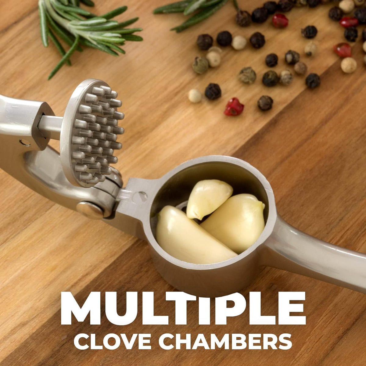 Effortless Garlic Crusher with 37 Precision Openings and Comfort Grip