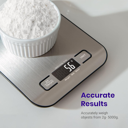 Digital Cooking Scale with Illuminated Screen and Tare Feature