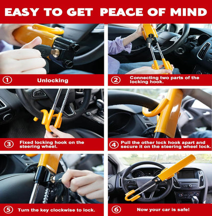 SecureGuard Steering Wheel Lock with Enhanced Protection System