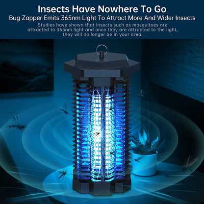 Steel Grid Insect Trap with Ultraviolet Bug Zapper