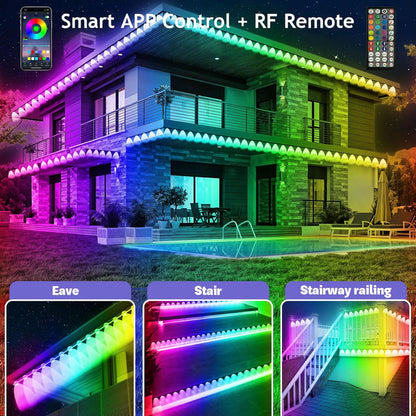 All-Season LED Outdoor Lighting System with App Control
