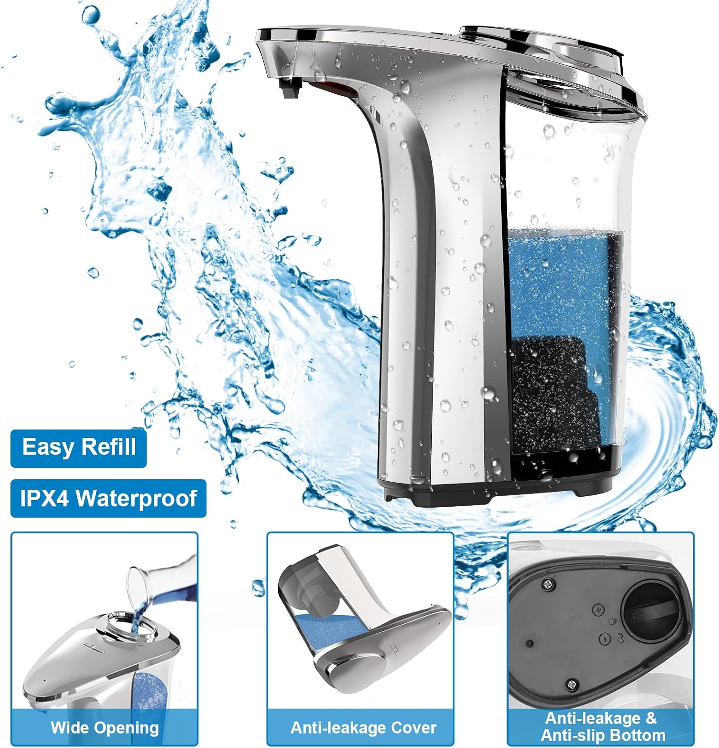 Smart Motion-Activated Soap Dispenser with Adjustable Settings