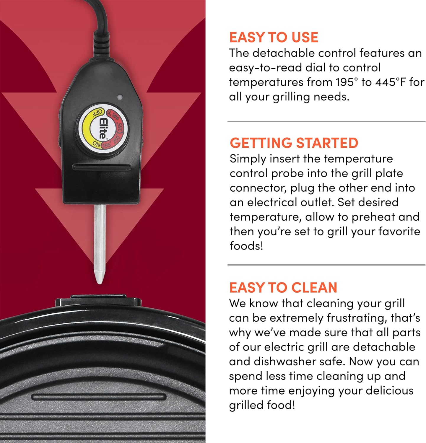Versatile Indoor Electric Grill with Nonstick 14-Inch Plate
