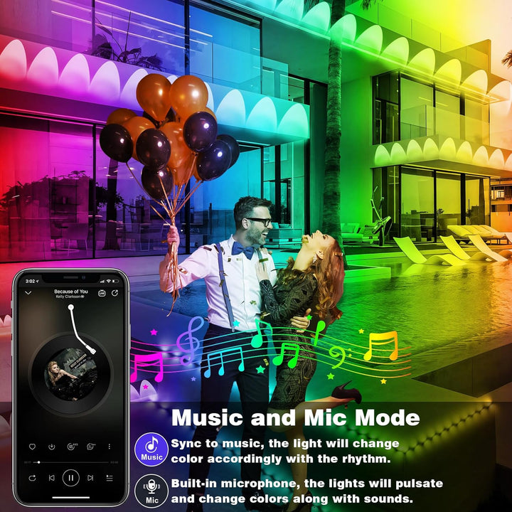 All-Season LED Outdoor Lighting System with App Control