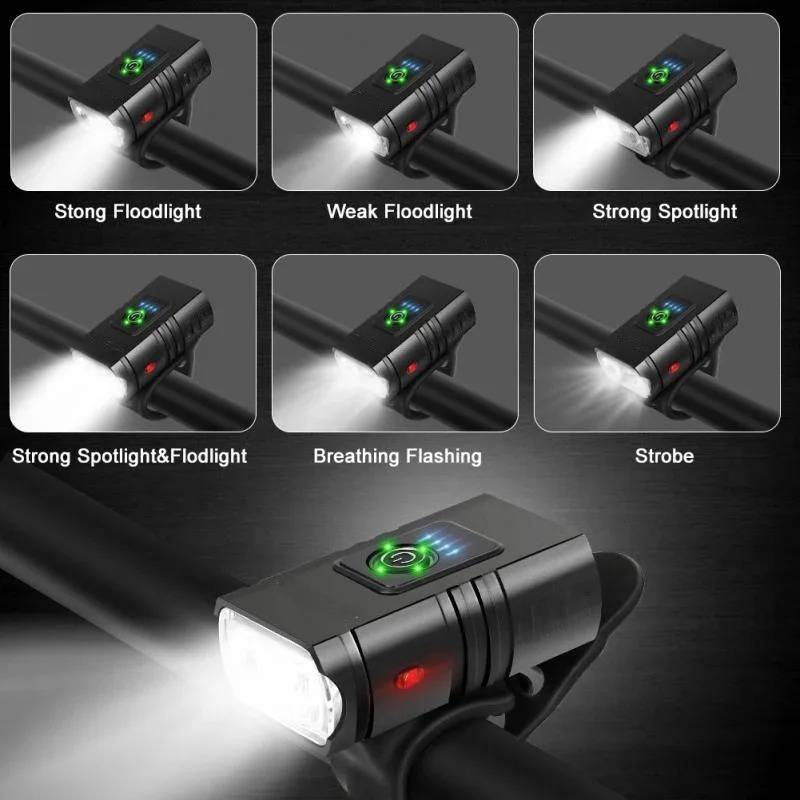 Illuminate Your Ride: 1000 Lumen Front and Rear Bicycle Light Set