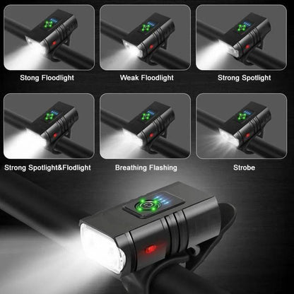 Illuminate Your Ride: 1000 Lumen Front and Rear Bicycle Light Set