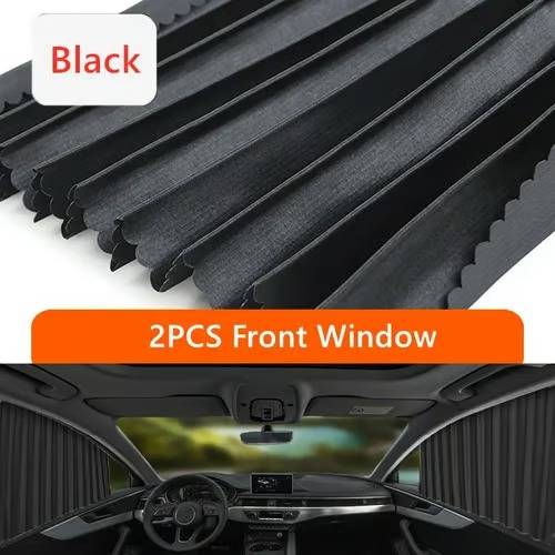 Easy-Install Car Window Shades with UV Defense and Sliding Mechanism