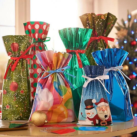 Quick & Festive Reusable Gift Bags for Effortless Wrapping