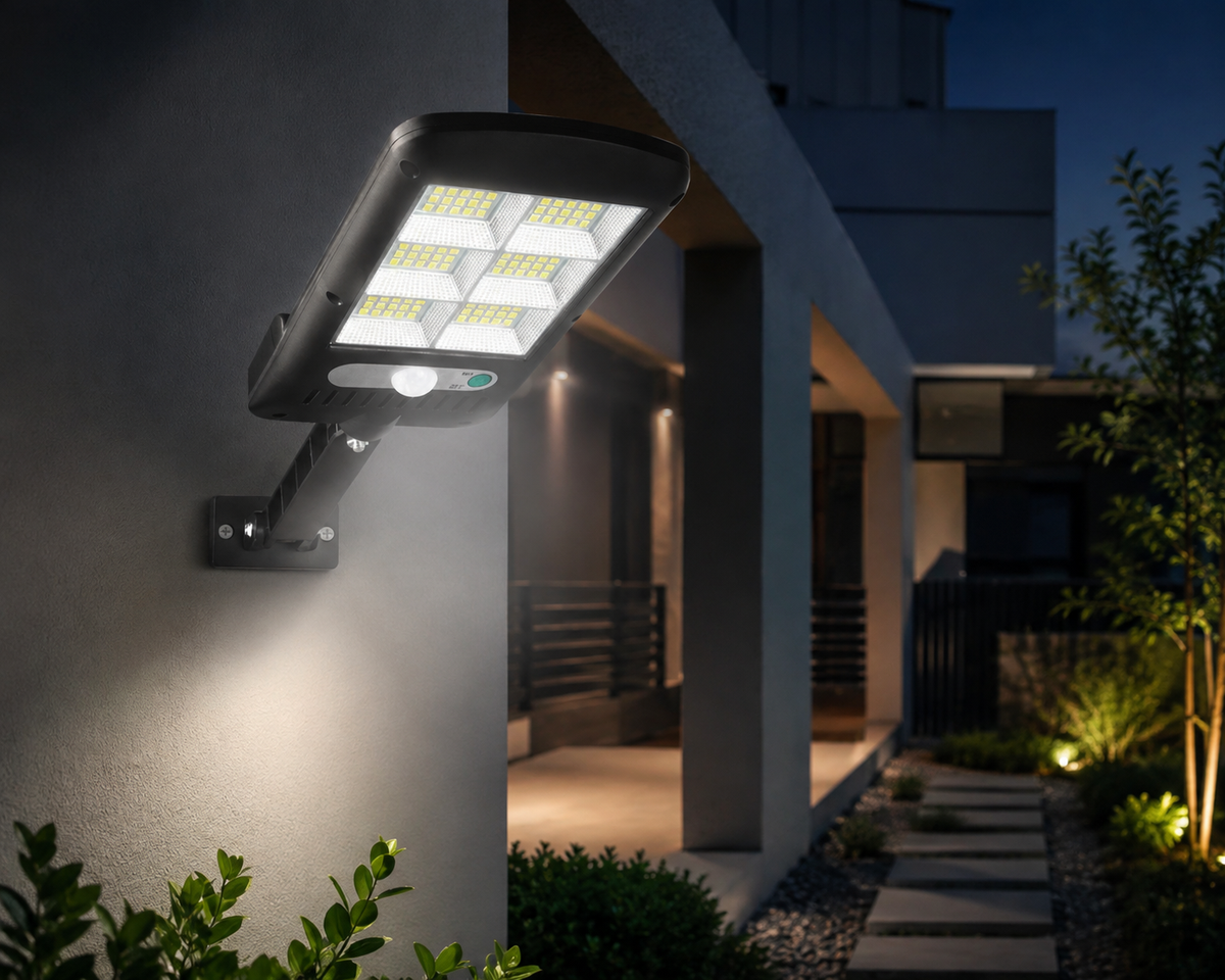 Remote-Controlled Solar LED Garden Light - Waterproof Motion Sensor, 6000K