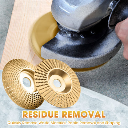 Versatile Wood Shaping Disc Set for Angle Grinders - 3 Profiles