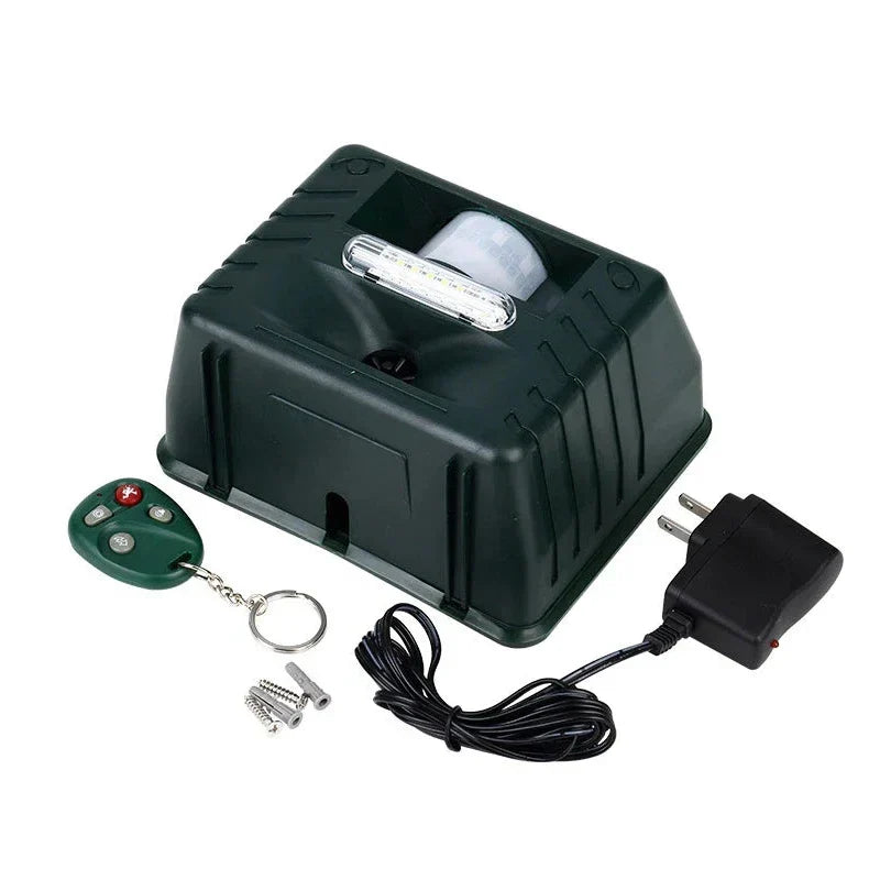 Outdoor Ultrasonic Bird Deterrent with Flashing Lights – 15 to 20kHz for Woodpeckers
