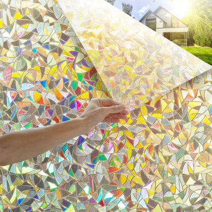 Prismatic Window Film for Sunlight and Privacy Protection