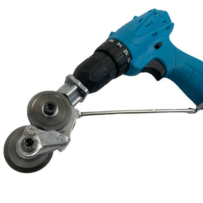 Precision Metal Cutter Attachment for Power Drills with Safety Shield