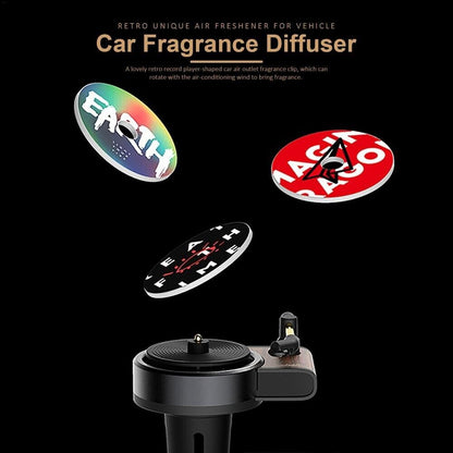 Retro Vinyl Phonograph Air Freshener for Car - Essential Oil Diffuser