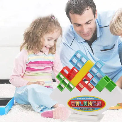 Magnetic Geometry Stacking Game with 24 Colorful Blocks