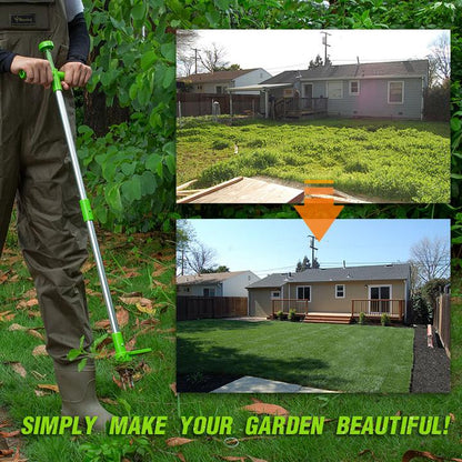 Ergonomic Weed Extractor with Steel Claw Mechanism, 50cm Handle