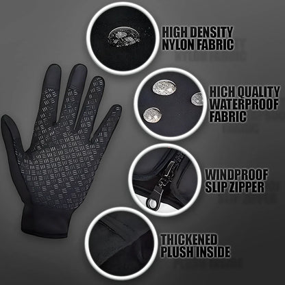 Thermal Winter Gloves with Waterproof Layer and Touch Control Tips