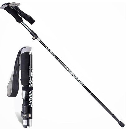 Compact Hiking Pole with Durable Steel Shaft and Slip-Resistant Handle