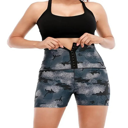 High Rise Active Shorts with Compression Support Wrap