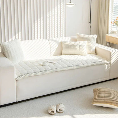 Protective Sofa Shield with Non-Slip Backing & Washable Fabric