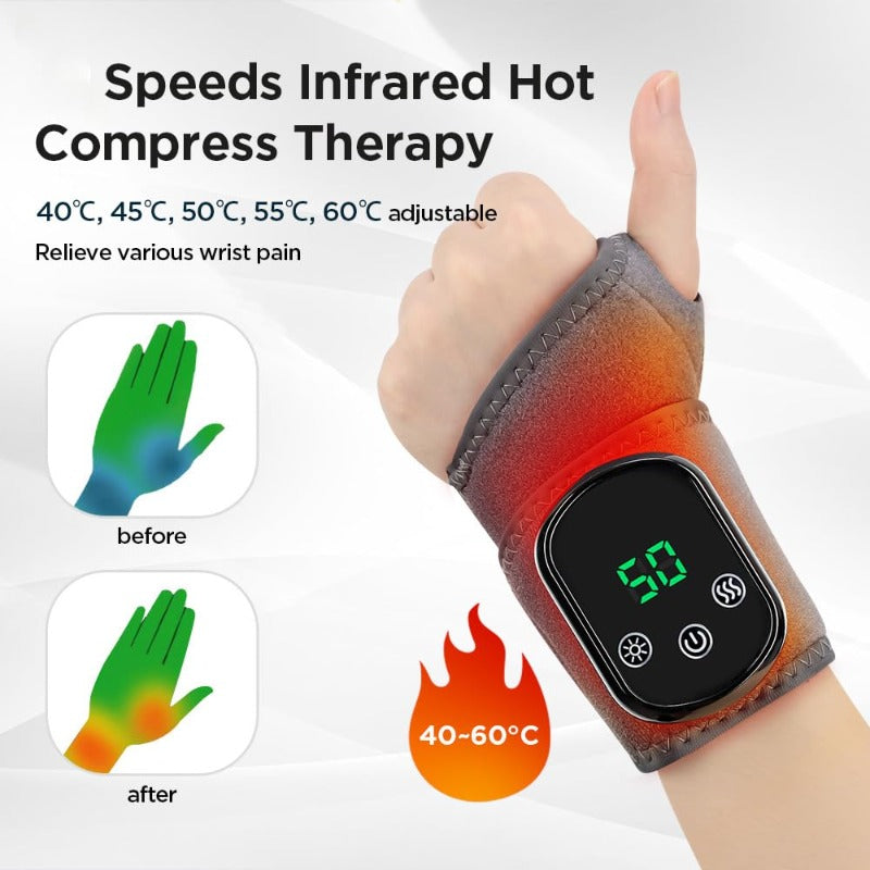 Rechargeable Wrist Comfort Wrap with Heat & Vibration