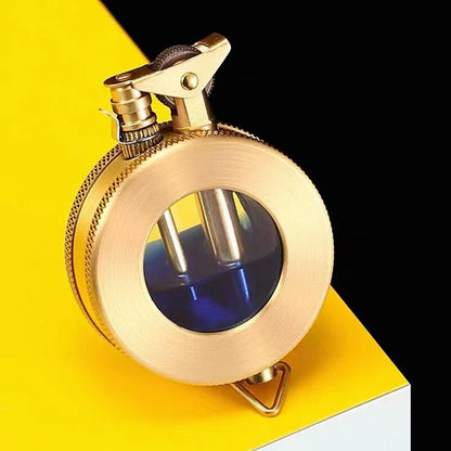Classic Metal Refillable Lighter with Flint Ignition System