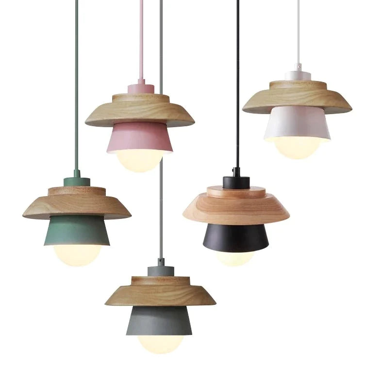 Natural Wood Hanging Light for Modern Interiors