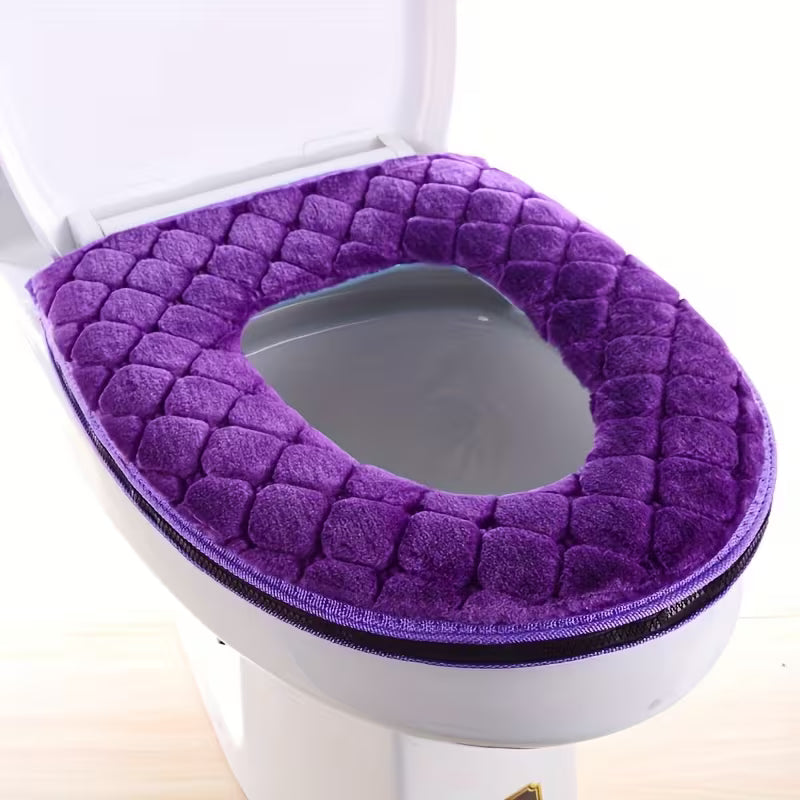 Waterproof Toilet Seat Cover with Soft Cushioned Fabric – Machine Washable