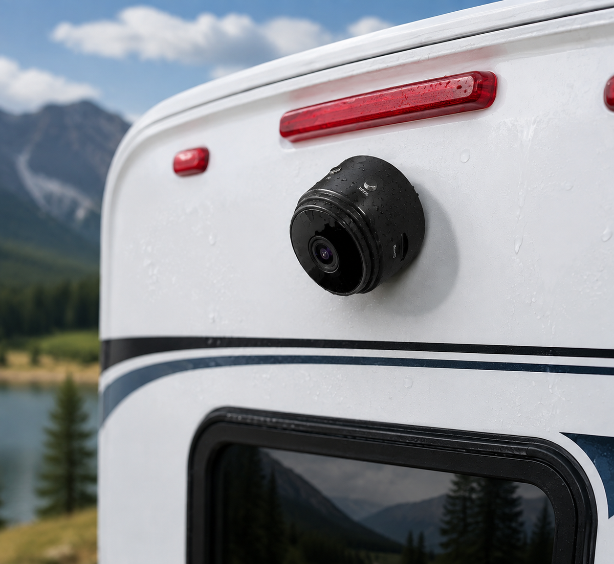 720p Magnetic Reverse Camera with Infrared Night Vision for RVs and Trailers