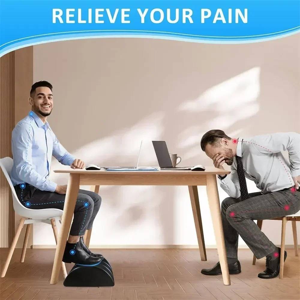 Ergonomic Footrest with Customizable Height and Washable Cover