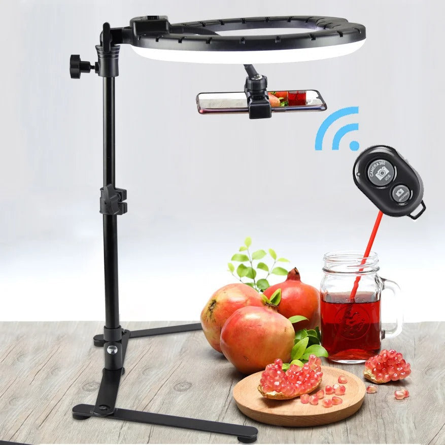 Illuminating Circle Light with Adjustable Phone Holder & Tripod