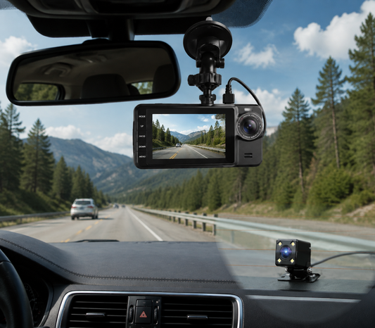 1080p HD Dash Camera with Night Vision – Wireless Front and Rear, 170° Wide Angle